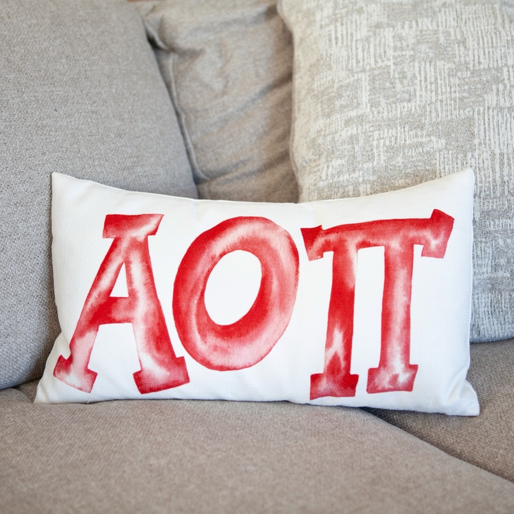 Adorable sorority accent pillow!
